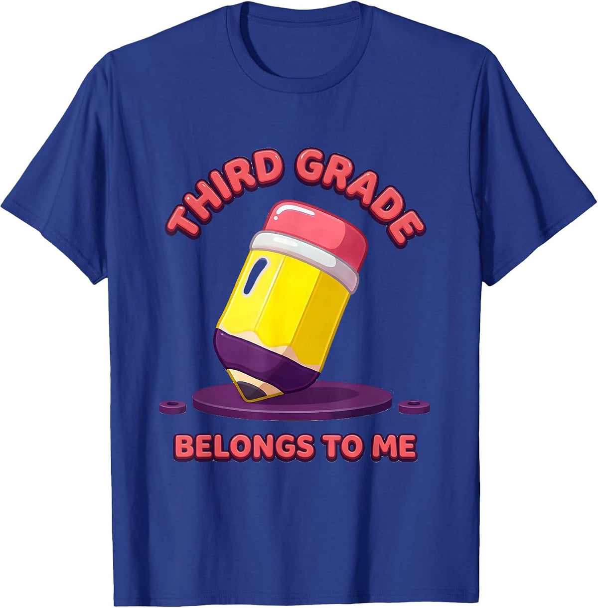 Third Grade Belongs To Me Cute Back To School Teacher Kid T-Shirt - Royal Blue