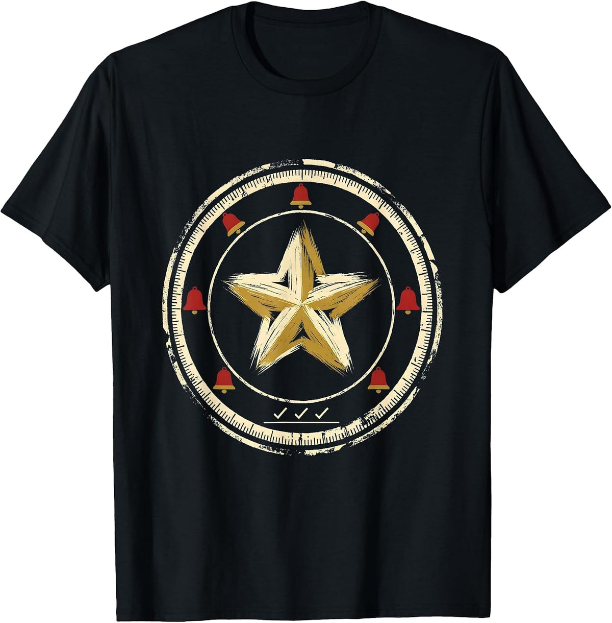 Men's Sealed Badge Teacher Squad Christmas Humor T-Shirt - Black
