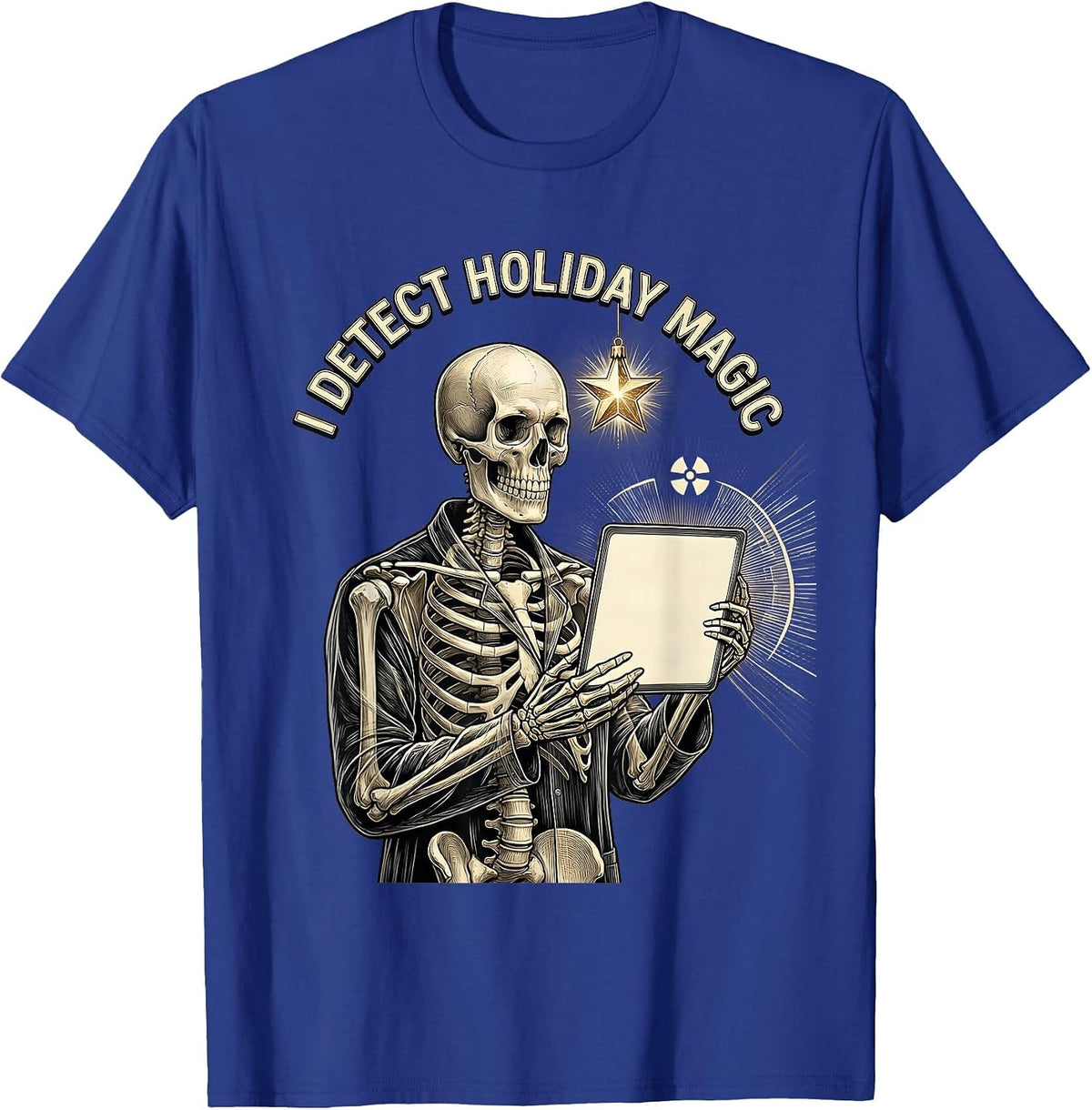 Men's I Detect Holiday Magic Funny Radiology Tech Radiographer T-Shirt - Royal Blue