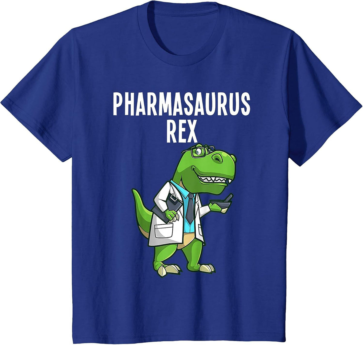 Pharmasaurus Rex Shirt Pharmacy Dinosaur Pharmacists Lover T-Shirt - Royal Blue