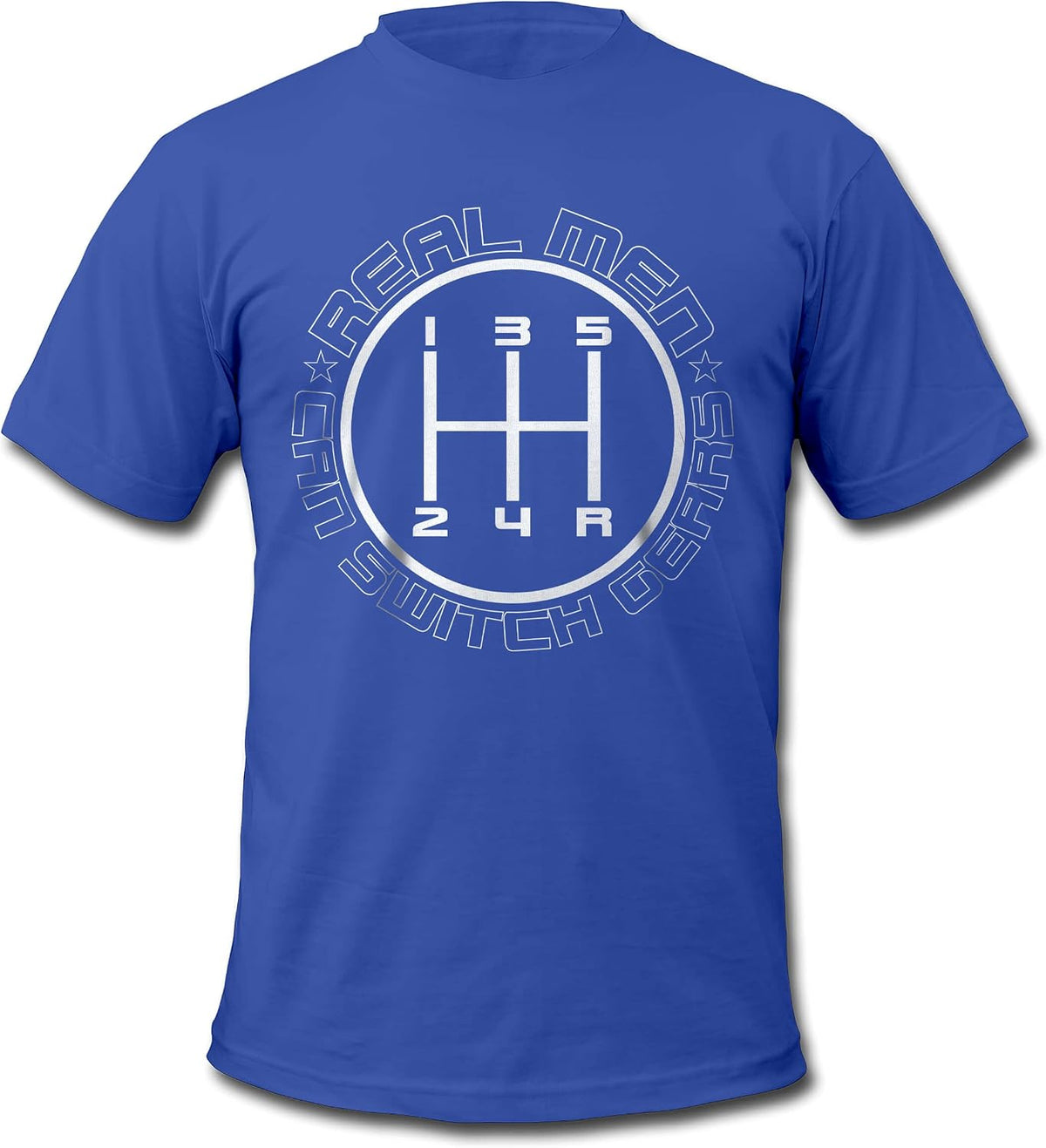 Real Men Can Switch Gears T-Shirt Men Garage Culture Fan Art - Royal Blue