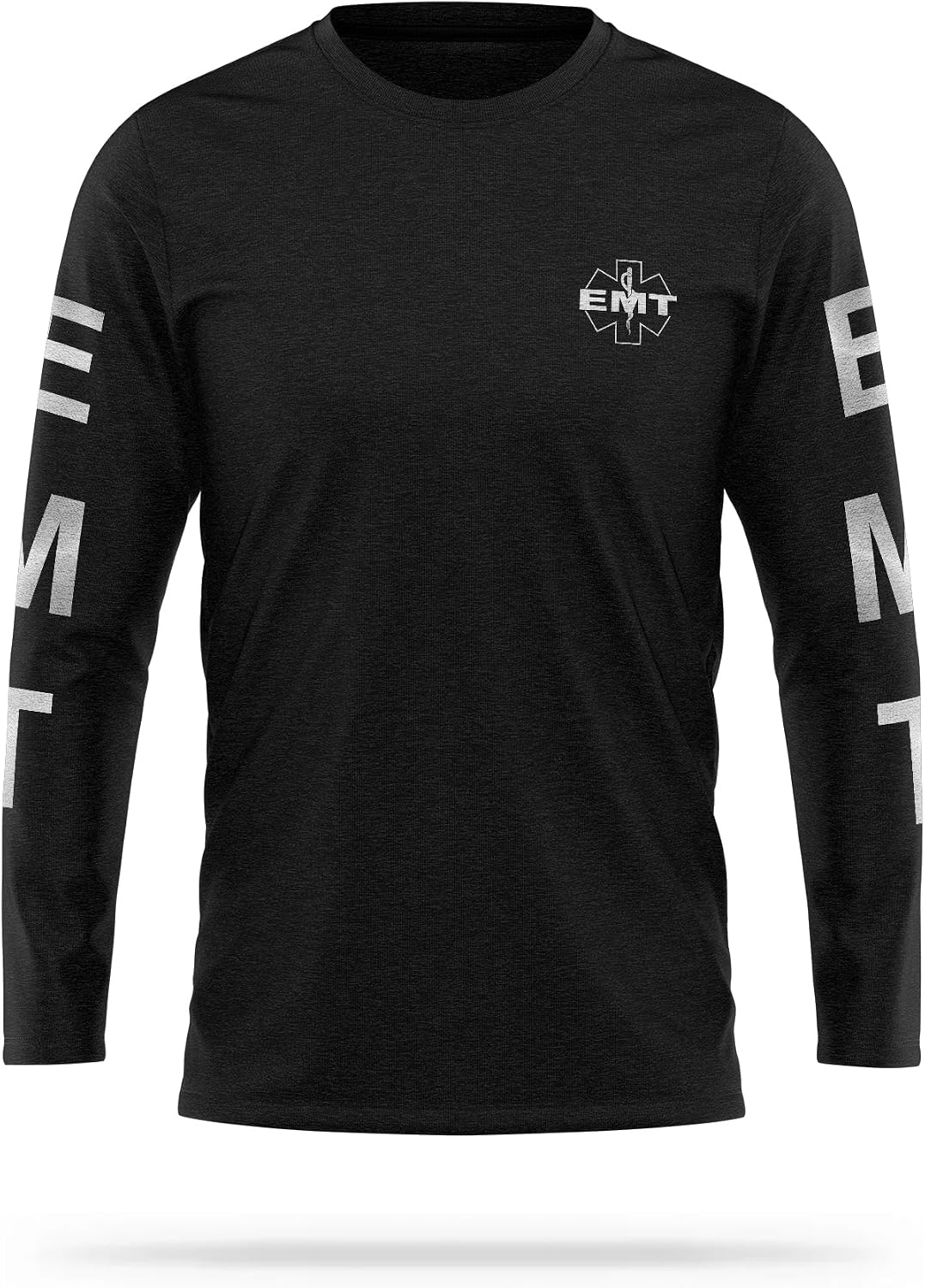 13Fifty EMT Training Reflective Cotton Long Sleeve - Black & Reflective