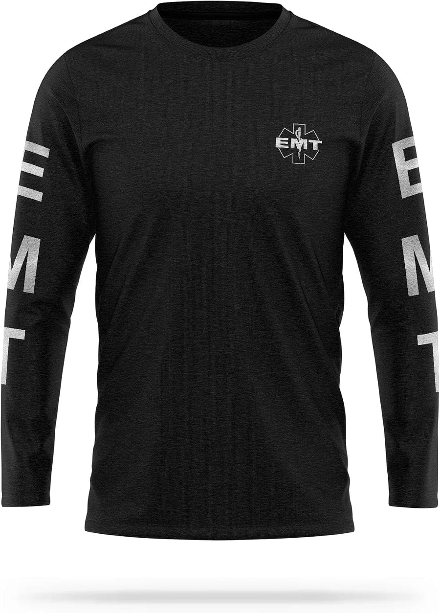 13Fifty EMT Training Reflective Cotton Long Sleeve - Black & Reflective