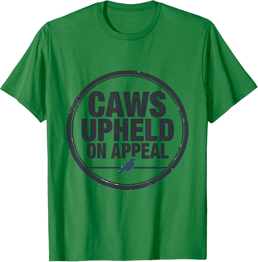 Men's Caws Upheld On Appeal Funny Crow Lover Dark Humor Nature T-Shirt - Kelly Green