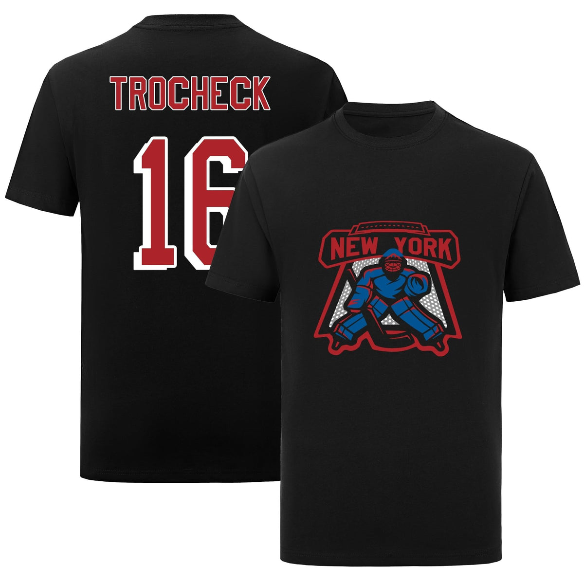 13 Mens/Womens/Kids Hockey T-Shirt No Brand/Logos 100% Cotton - Black-16