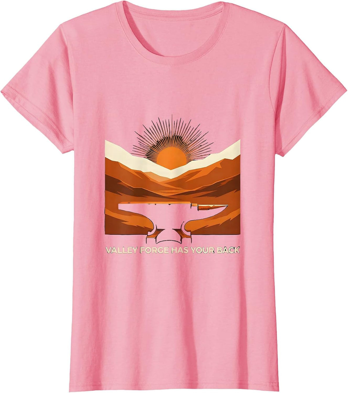Women's Valley Forge Has Your Back Automotive Design T-Shirt - Pink