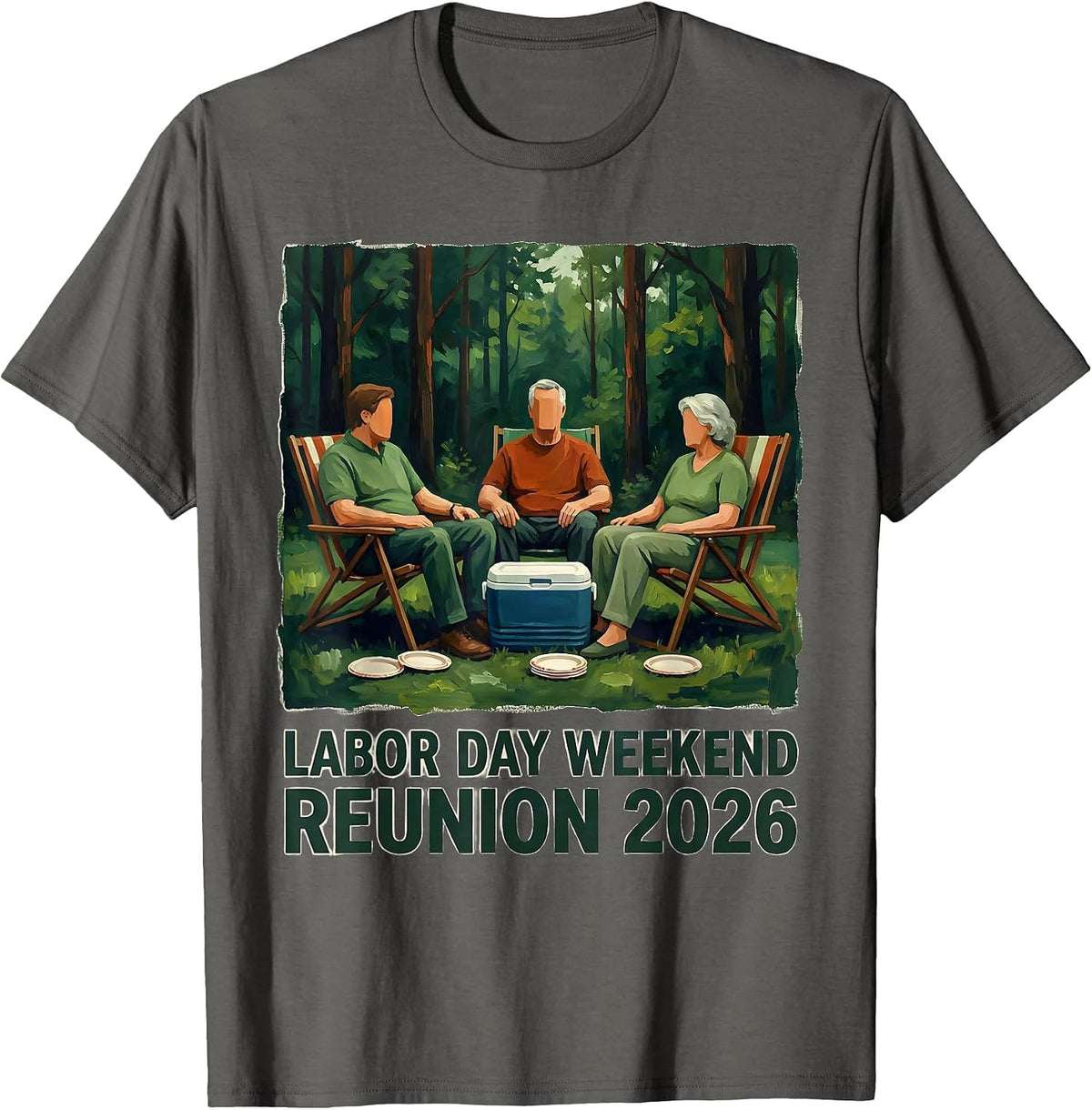 Labor Day Weekend Reunion 2026 Family Matching Group T-Shirt - Asphalt Grey