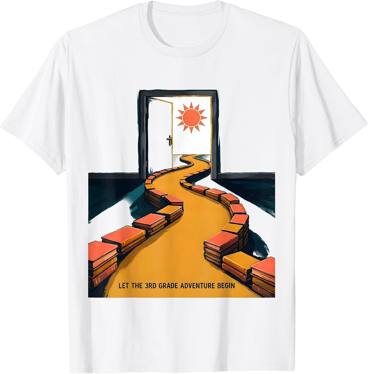 Men's Let The 3rd Grade Adventure Begin Teacher Team Back T-Shirt - White