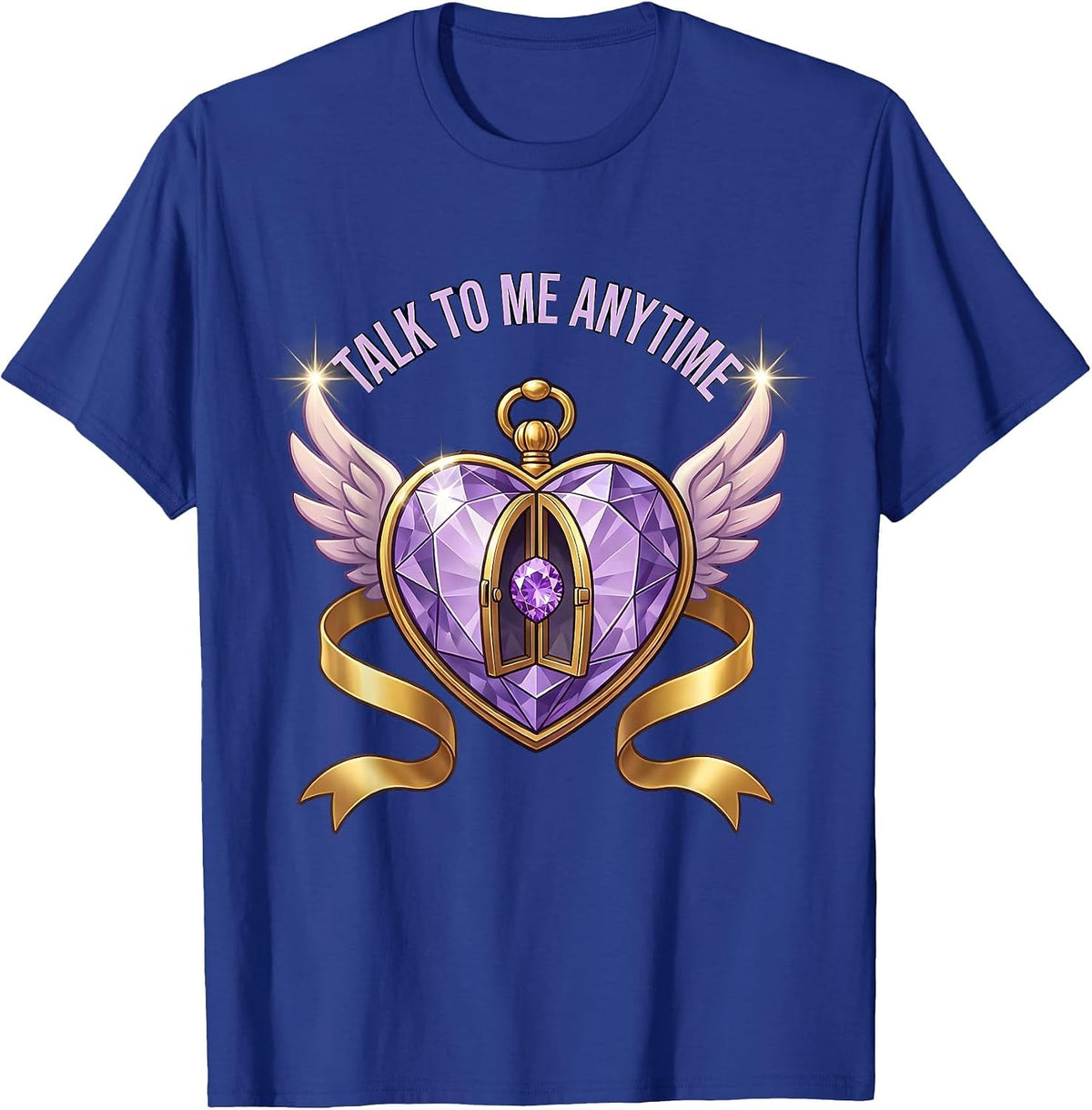 Men's Talk To Me Anytime School Counselor Design T-Shirt - Royal Blue