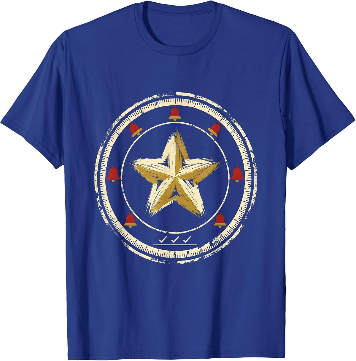 Men's Sealed Badge Teacher Squad Christmas Humor T-Shirt - Royal Blue