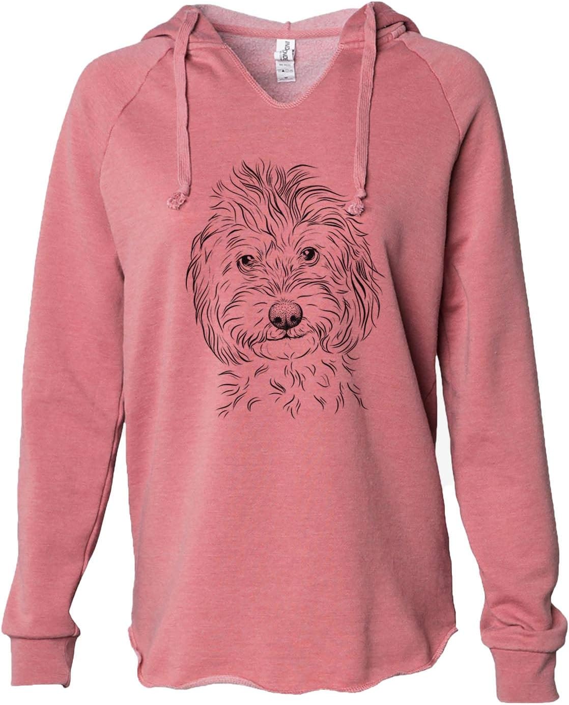 Inkopious Mason the Cavapoo - Cali Wave Hooded Sweatshirt - Dusty Rose