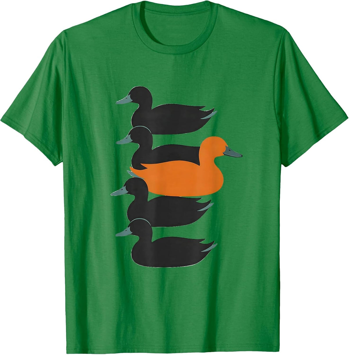 Men's Duck Silhouettes Funny Novelty Gift for Duck Lovers T-Shirt - Kelly Green