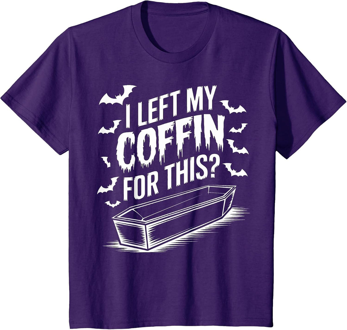 I Left My Coffin for This Goth Halloween Emo Halloween Goth T-Shirt - Purple