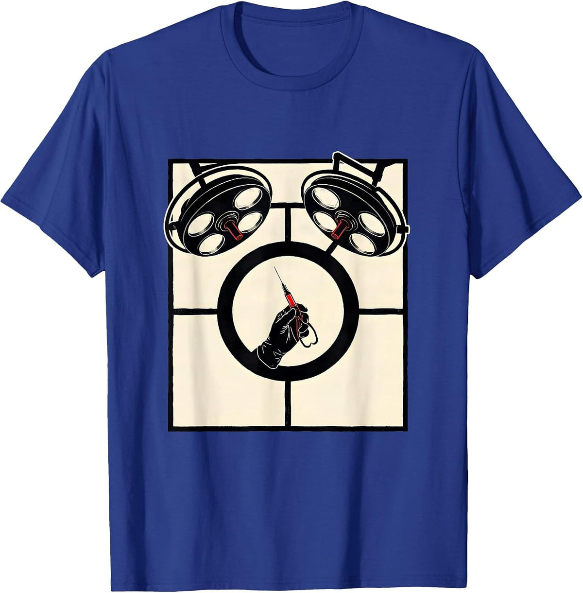 Men's Surgical Tech Stencil Graphic Occupational Pride T-Shirt - Royal Blue