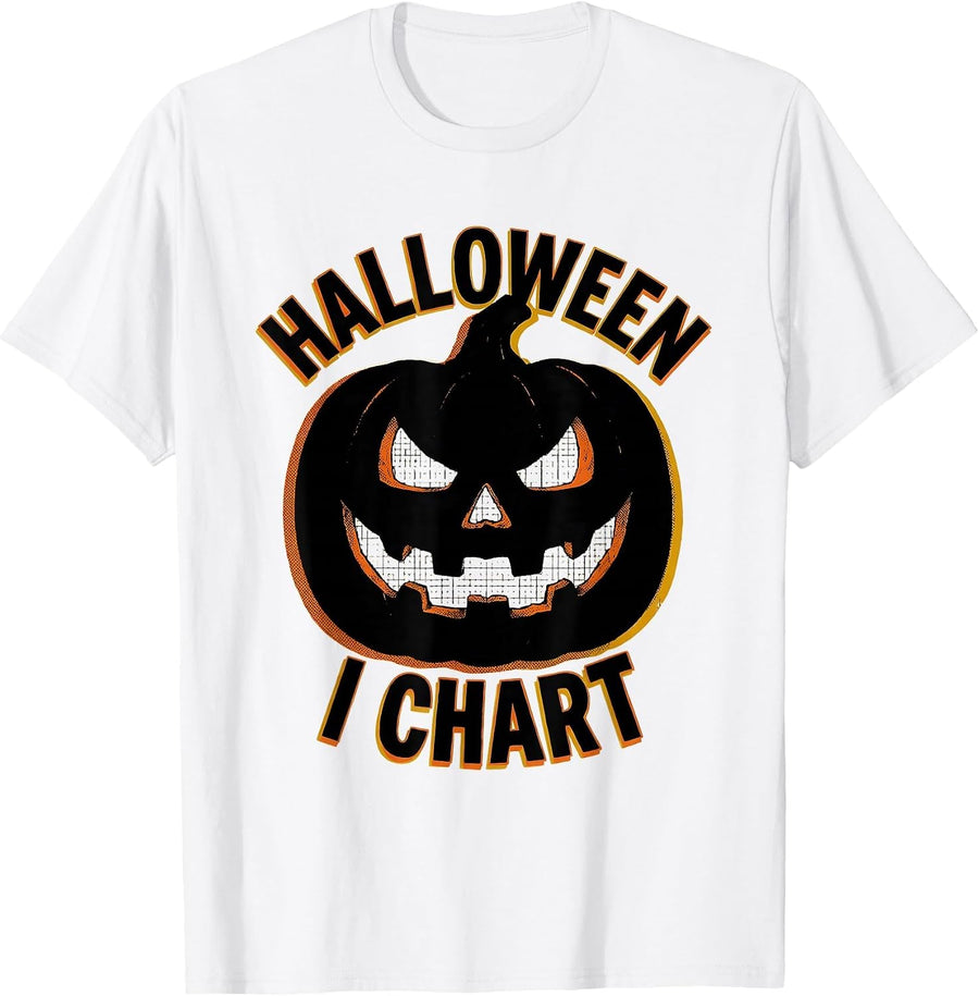 Men's Halloween, I Chart Funny Dental Hygienist Dental Assistant T-Shirt - White