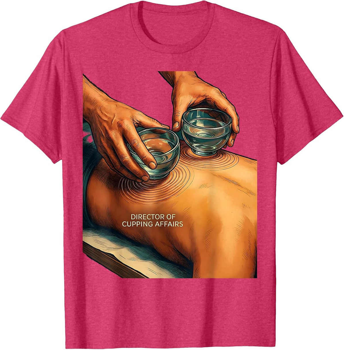 Director Of Cupping Affairs Funny Physical Therapist Gift T-Shirt - Red Heather