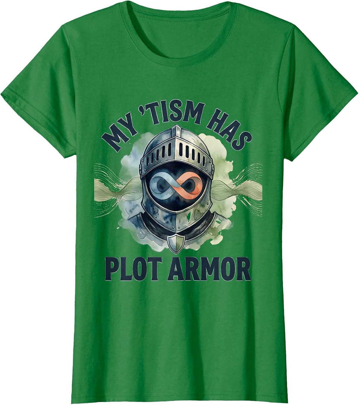 Women's My 'Tism Has Plot Armor Funny Neurodiversity Meme Autistic T-Shirt - Kelly Green