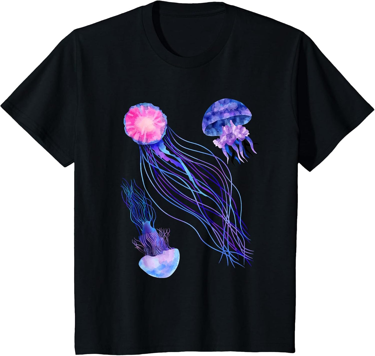 Retro Jellyfish T-Shirt - Black