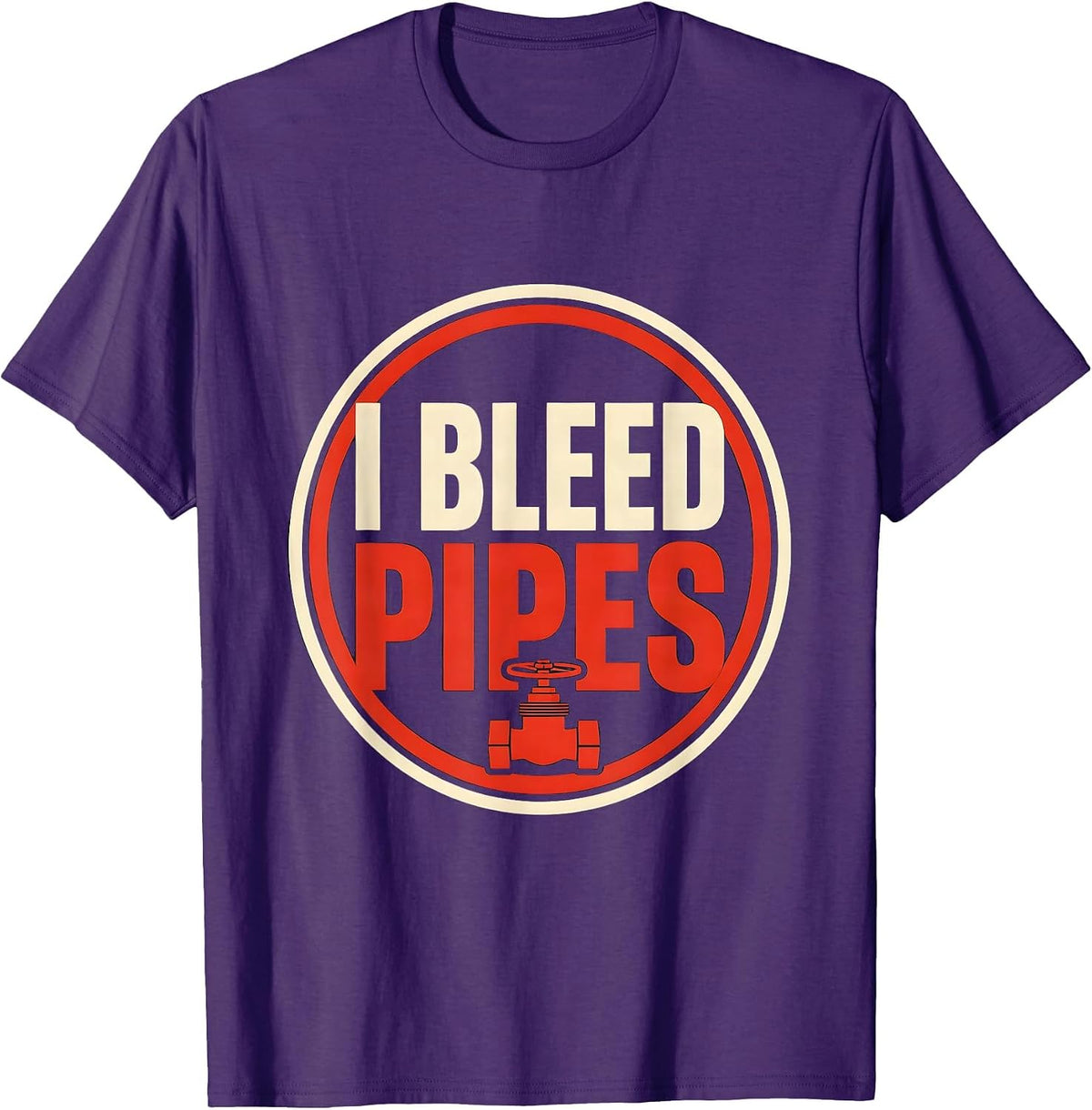 Men's I Bleed Pipes Funny Plumber Pipefitter Dad Joke Gift T-Shirt - Purple
