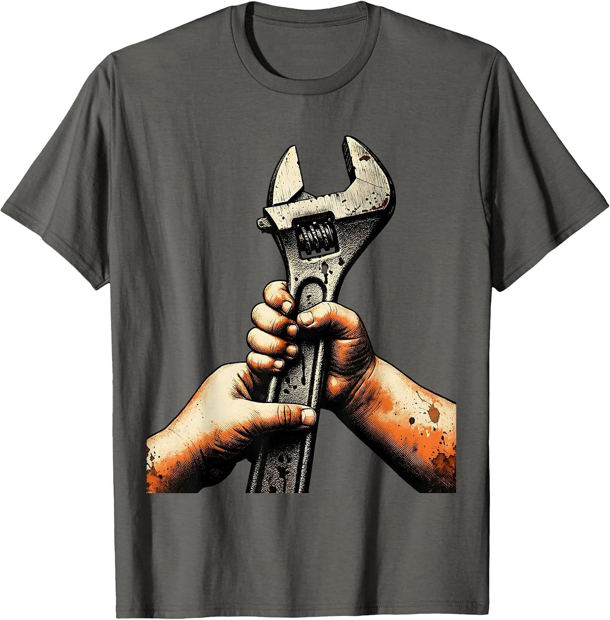 Men's Teach Kids to Change Oil Wrench Graphic T-Shirt - Asphalt Grey