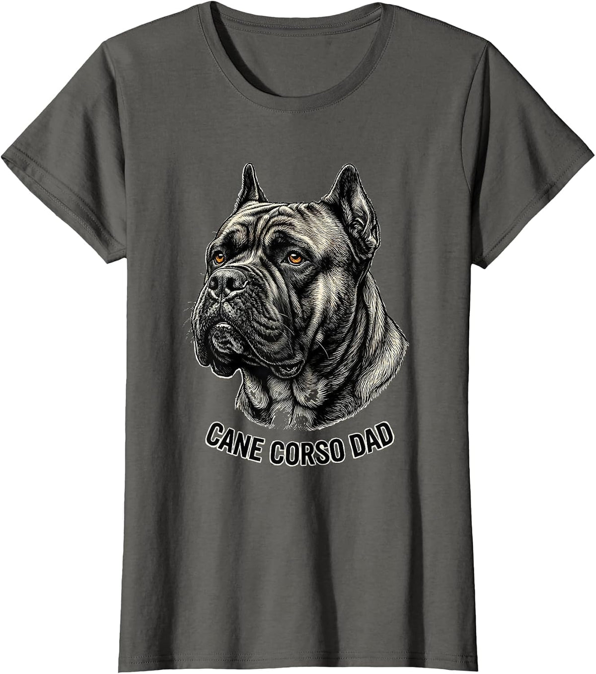 Women's Cane Corso Dad Bold Italian Mastiff Dog Lover Gift T-Shirt - Asphalt Grey