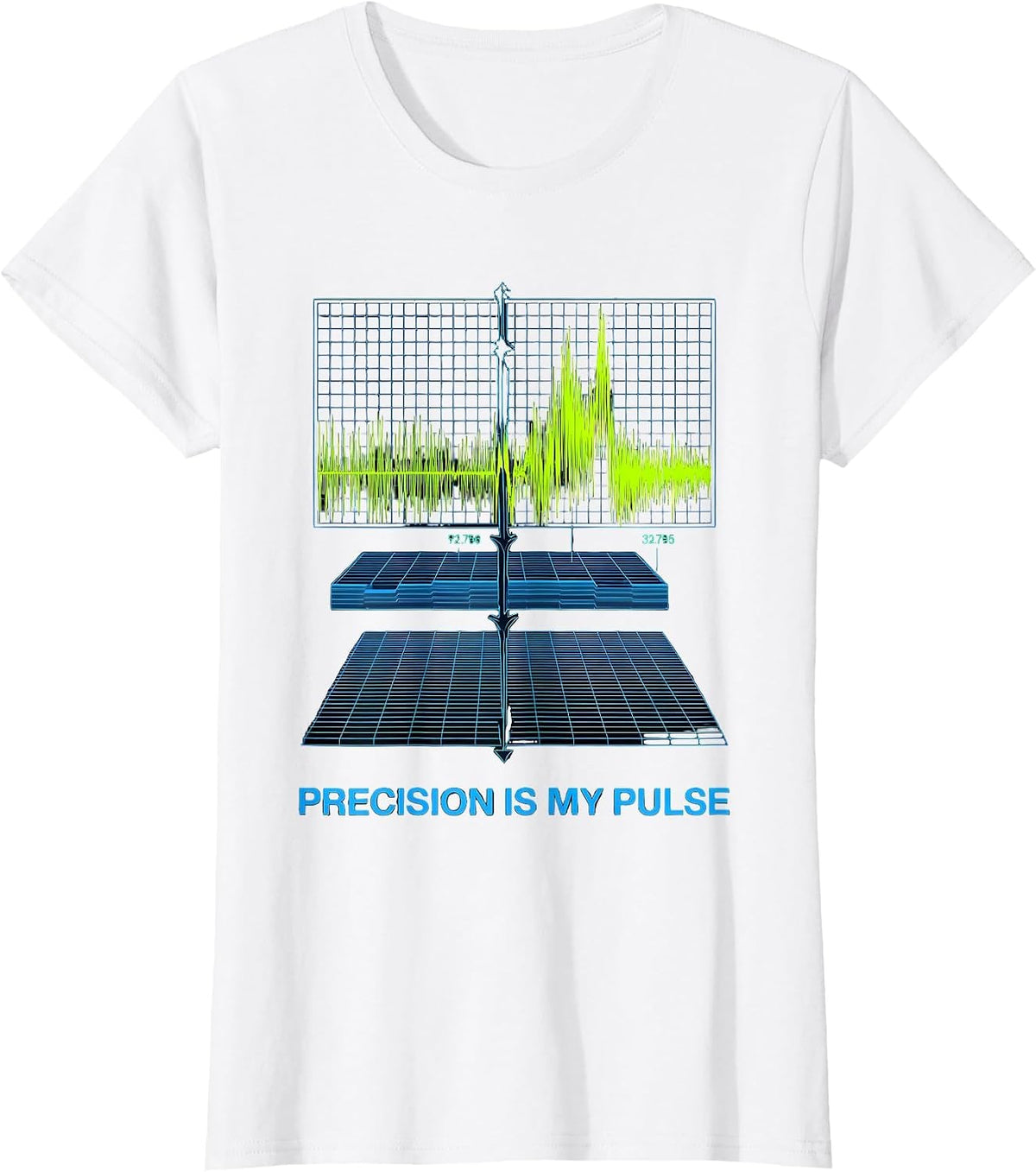 Precision Is My Pulse Funny Ham Radio Operator Humor T-Shirt - White