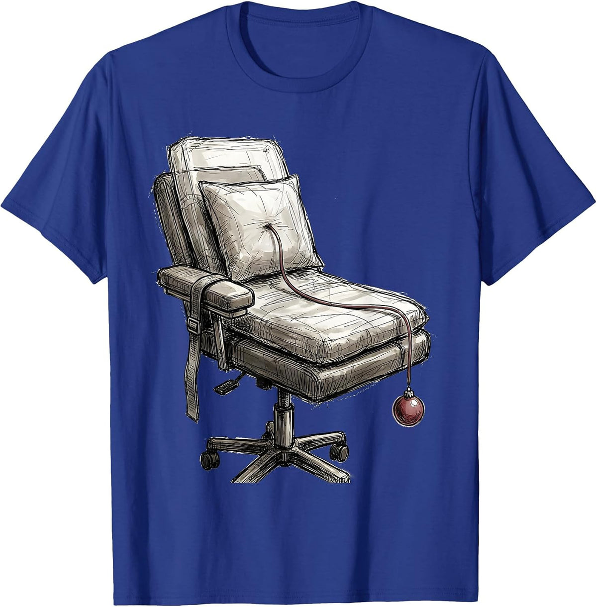 Phlebotomy Draw Chair Armrest Holiday Humor Phlebotomist T-Shirt - Royal Blue