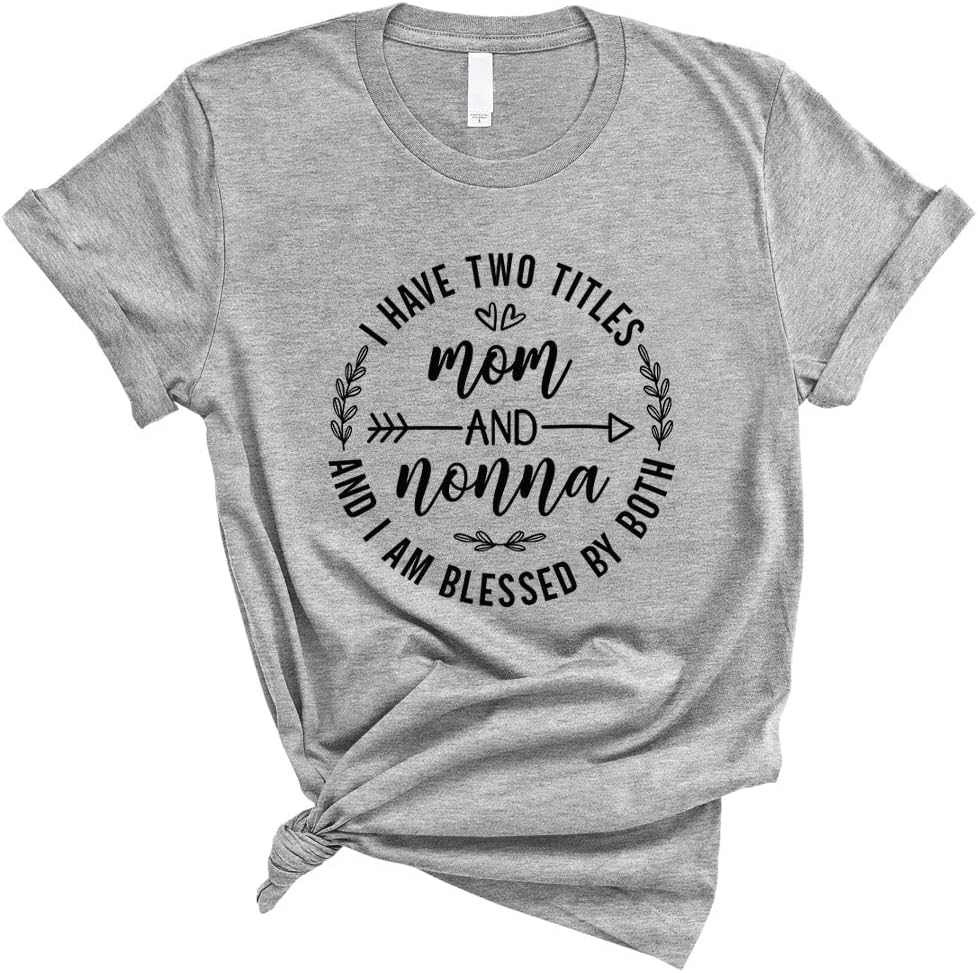 TeesAndTankYou Nonna Two Titles Shirt Unisex - Grey