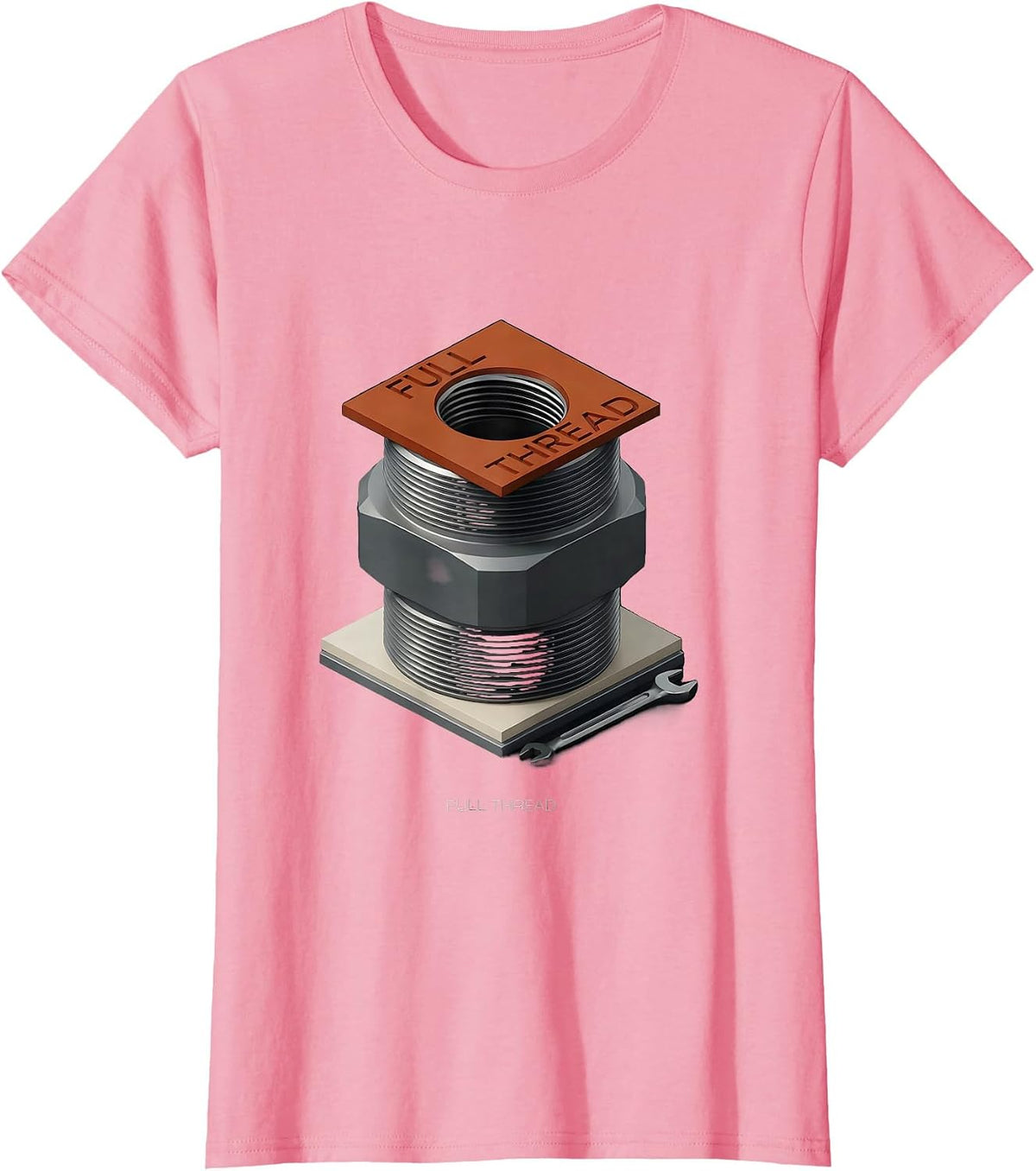 Women's Full Thread Oilfield Worker Oil Rig Roughneck Operator Gift T-Shirt - Pink