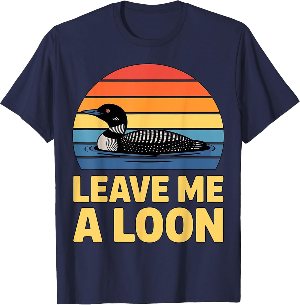 Leave Me A Loon Duck T-Shirt - Navy Blue