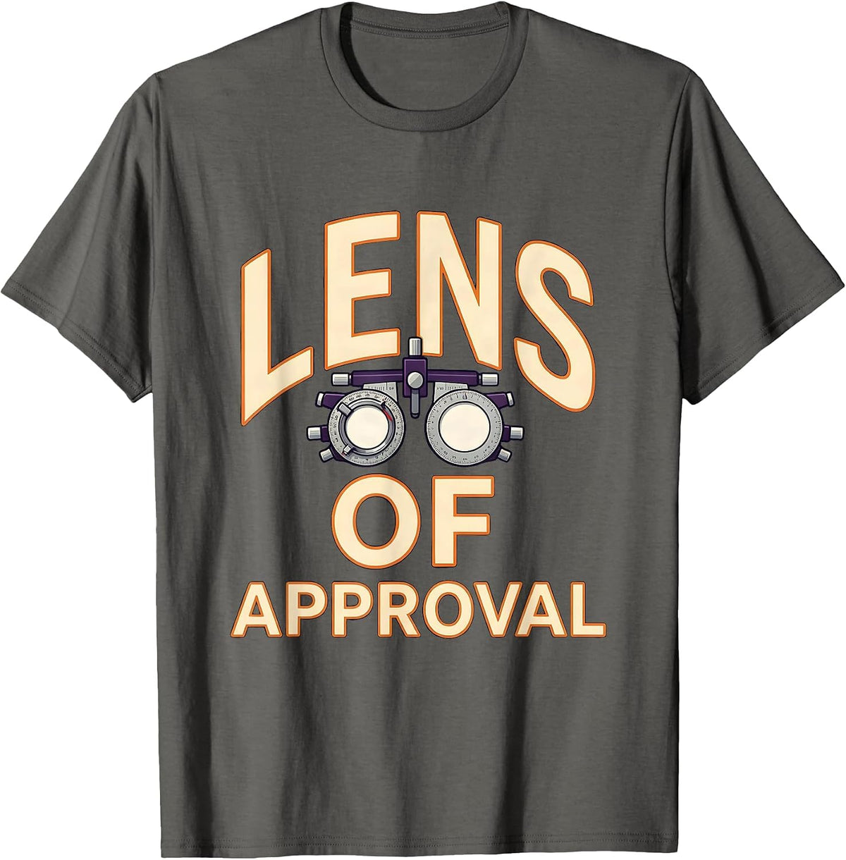 Lens Of Approval Whimsical Optometry Eye Doctor Halloween T-Shirt - Asphalt Grey