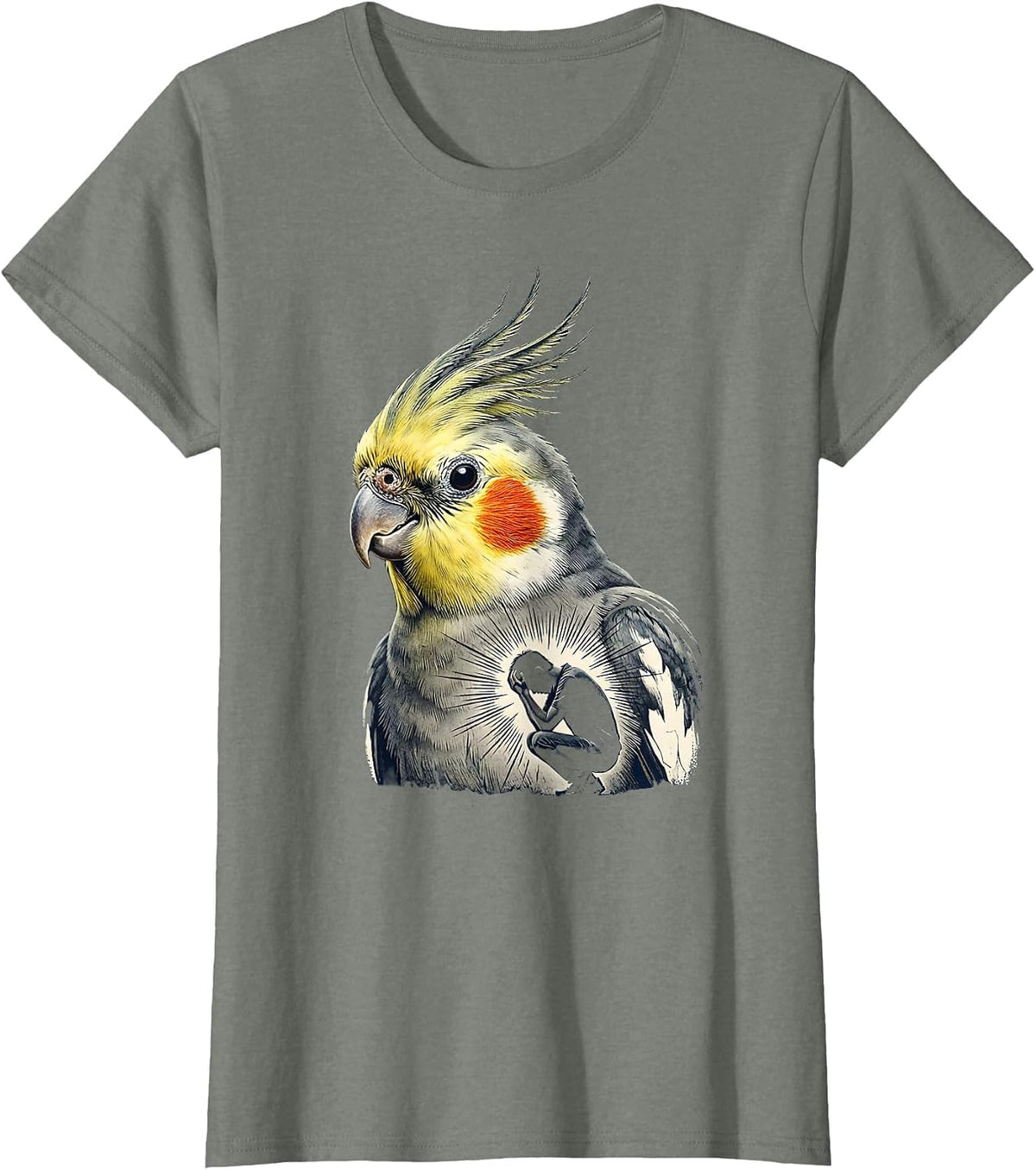 Cockatiel Head Hurt Pet Owner Deadpan Humor T-Shirt - Olive Heather