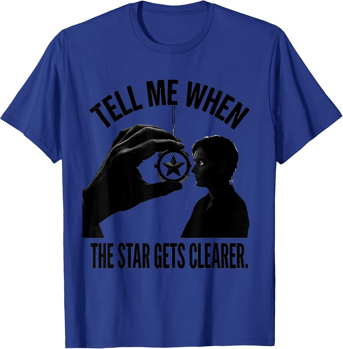 Men's Tell Me When The Star Gets Clearer Funny Optometrist Eye T-Shirt - Royal Blue