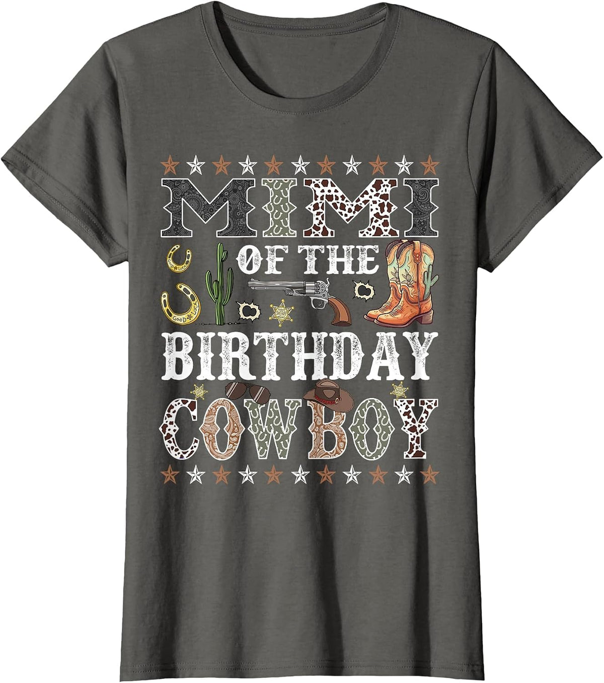 Mimi of The Birthday Cowboy Rodeo Mimi T-Shirt - Asphalt Grey