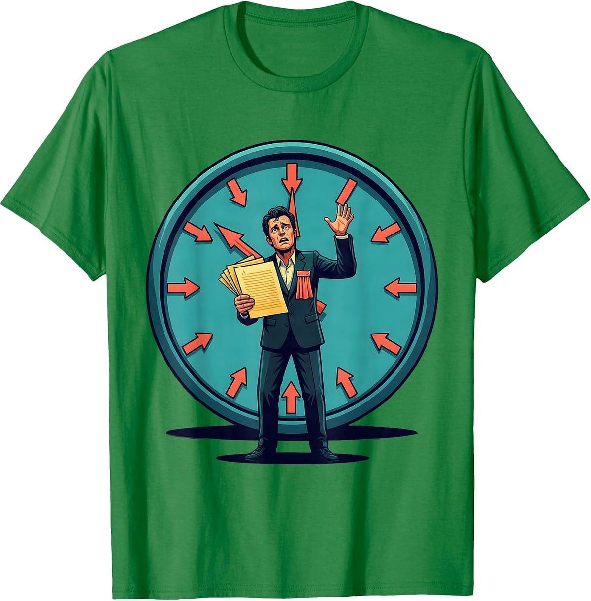 Men's Theater Kid Rehearsal Clock Funny Musical Theatre Gift T-Shirt - Kelly Green