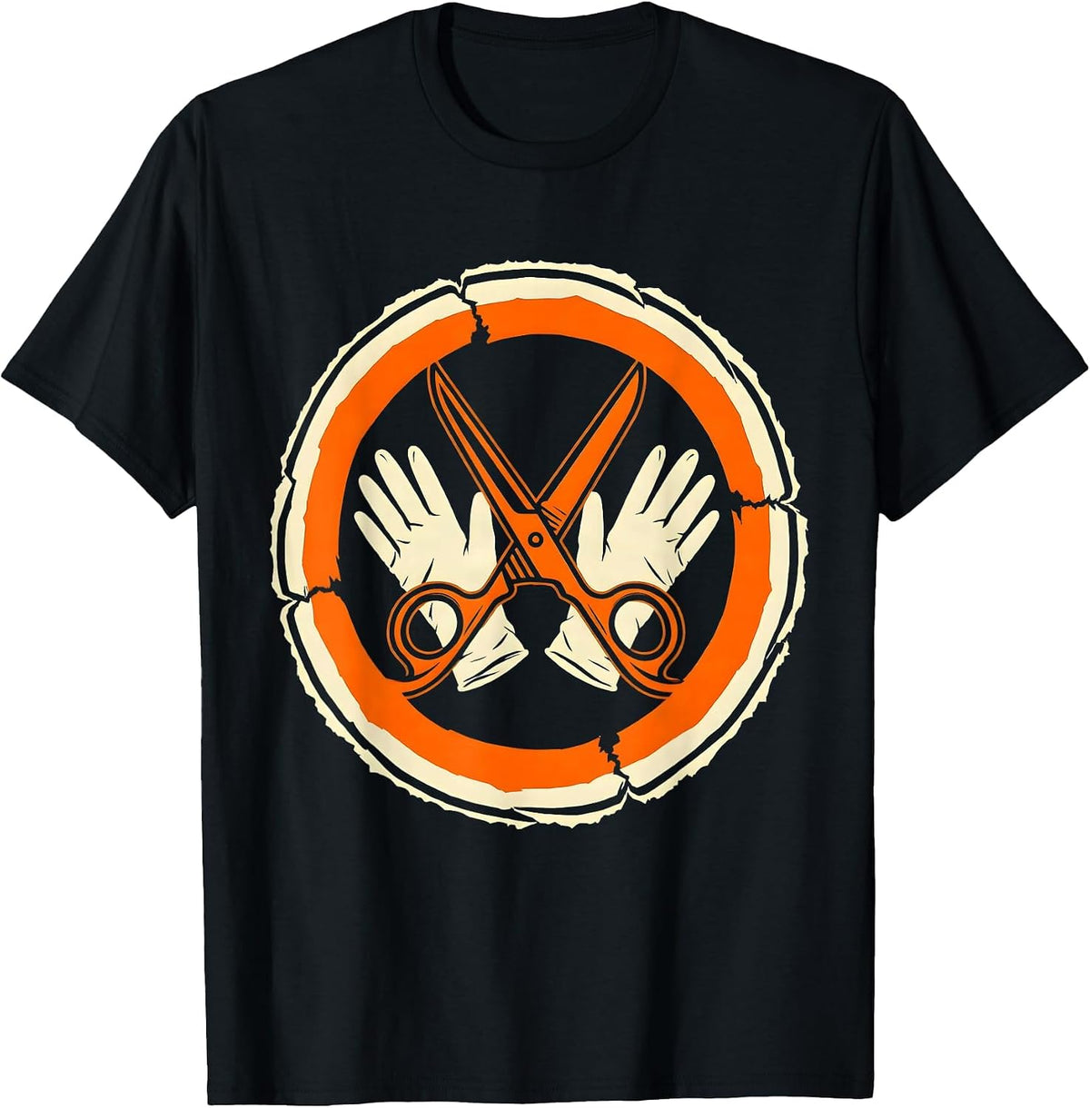 Men's EMT Trauma Shears and Latex Gloves Graphic T-Shirt - Black