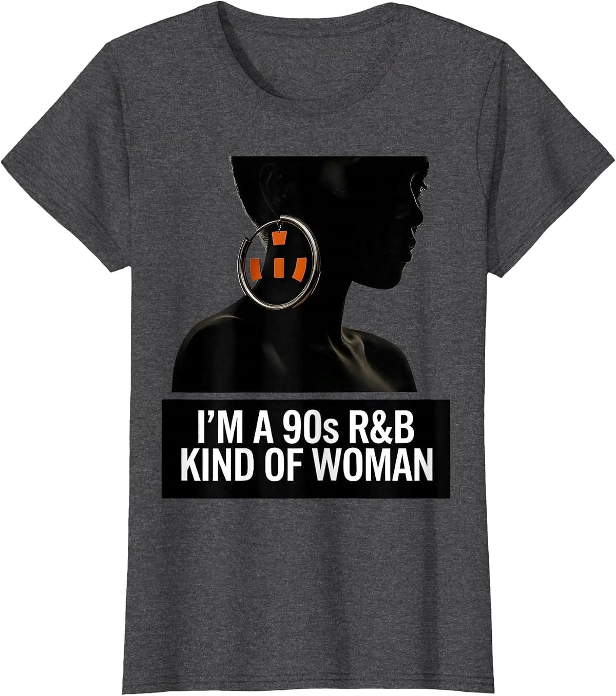 Women's I'm A 90s R&B Kind Of Woman Retro Music Fan T-Shirt - Dark Heather Grey