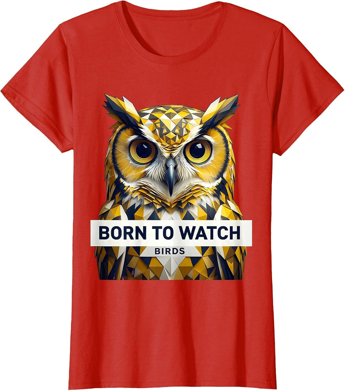 Born to Watch Birds Birding Nature Lover Design T-Shirt - Red