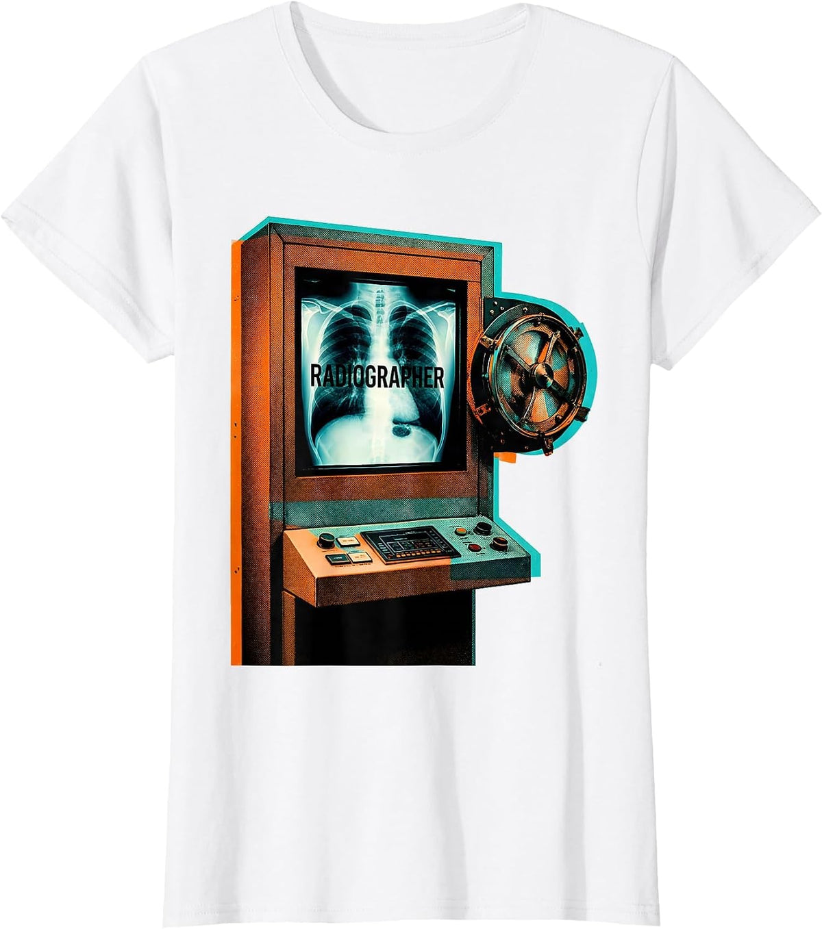 RADIOGRAPHER Cute Radiology Tech Coquette Playful Healthcare T-Shirt - White