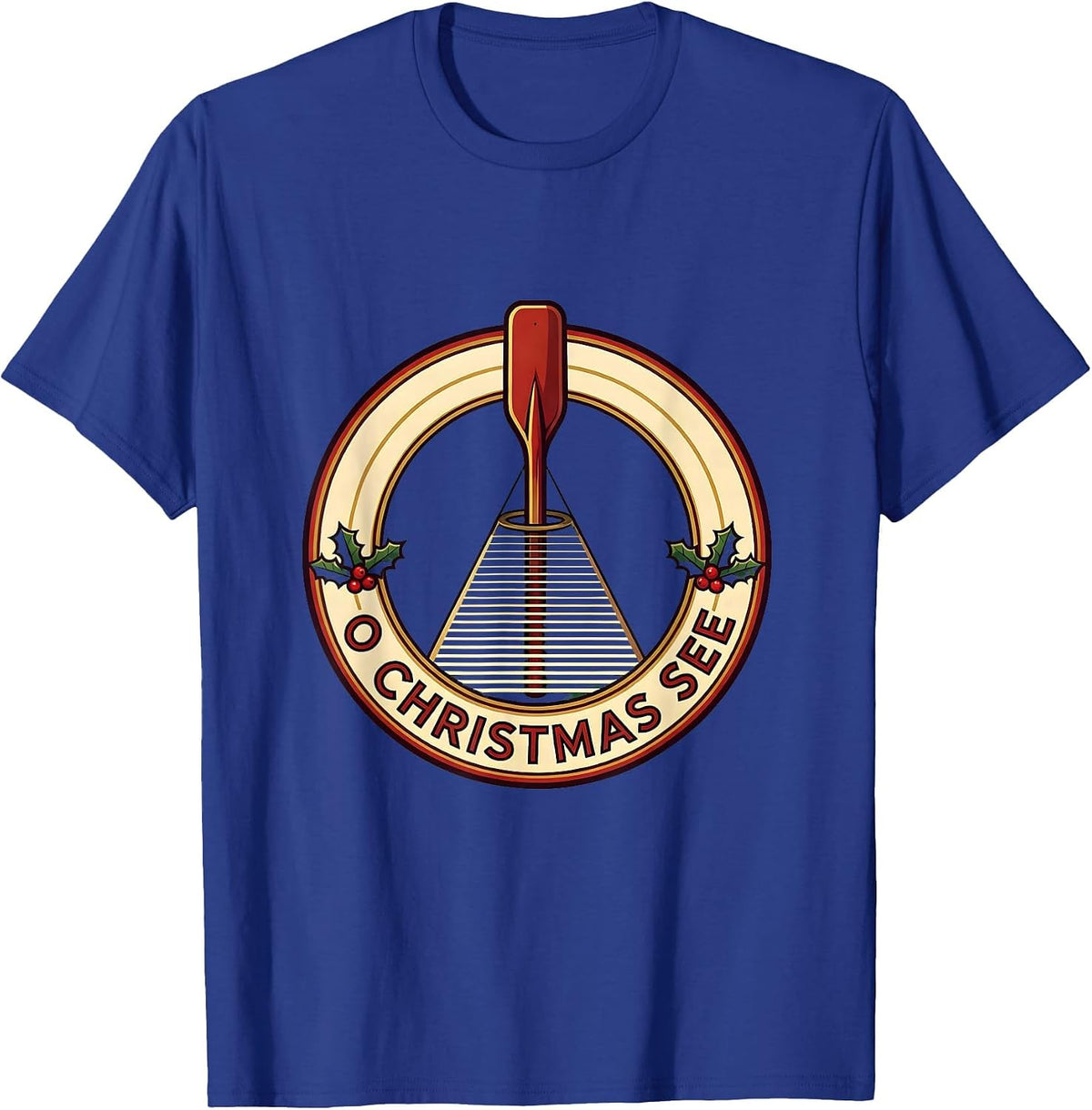 O Christmas See Emblem Optometrist Optician Workplace Humor T-Shirt - Royal Blue