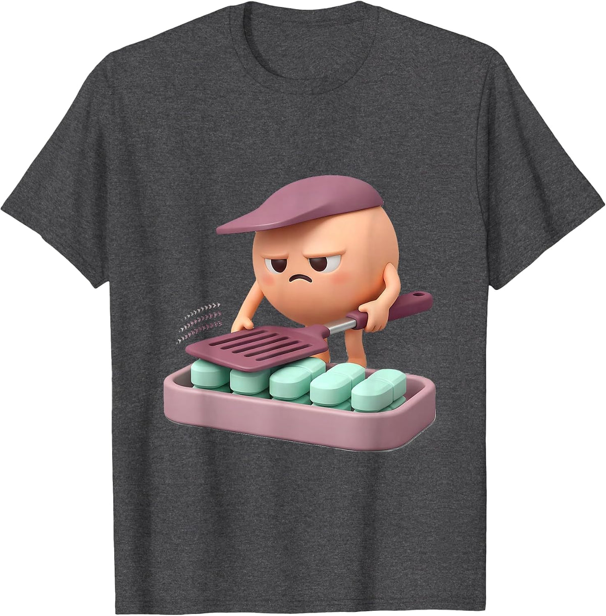 Men's Kawaii Spatula Pharmacy Tech Cute Pharmacist Gift T-Shirt - Dark Heather Grey
