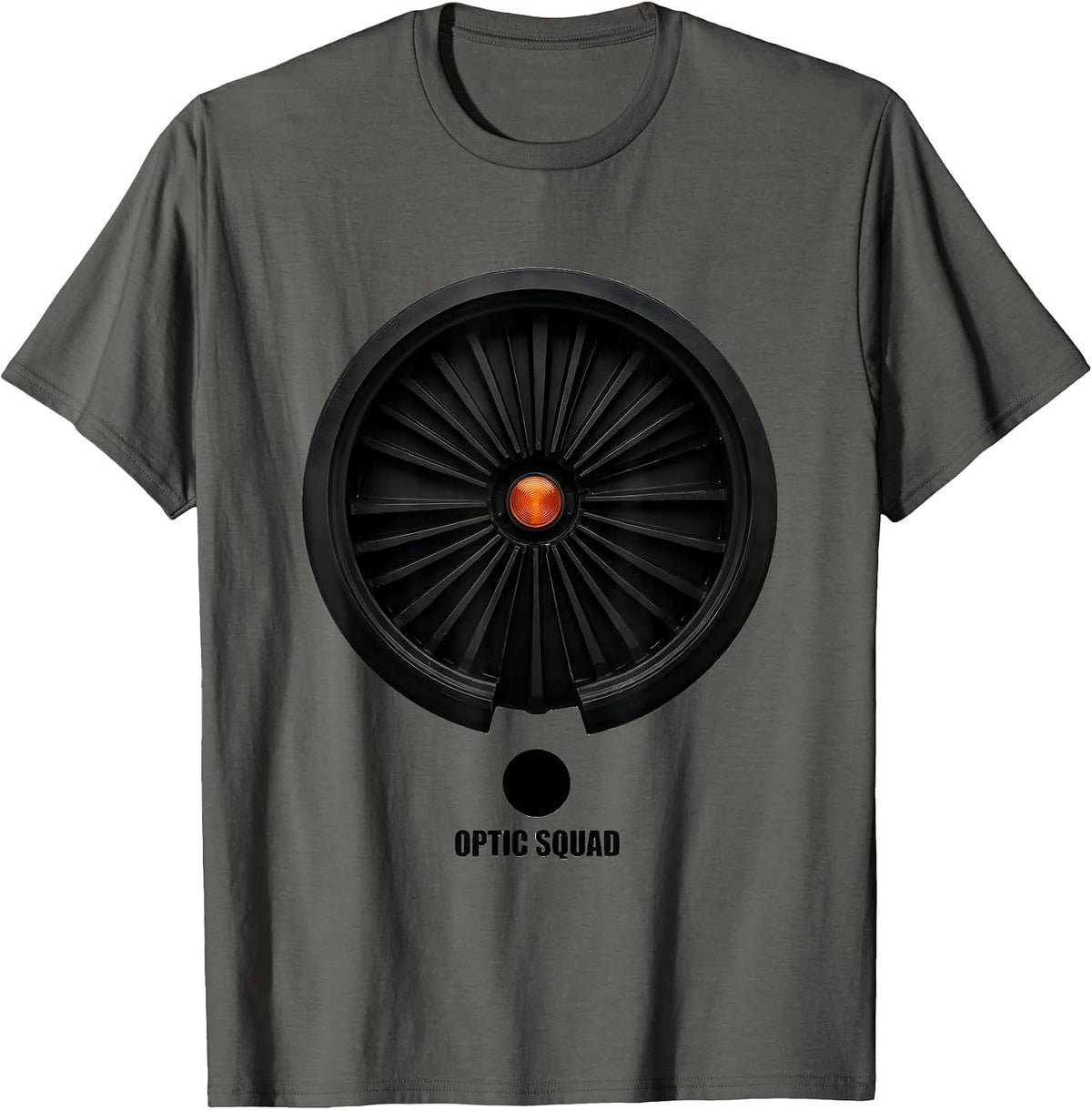Optic Squad Brutalist Graphic Christmas Optometrist Eye T-Shirt - Asphalt Grey