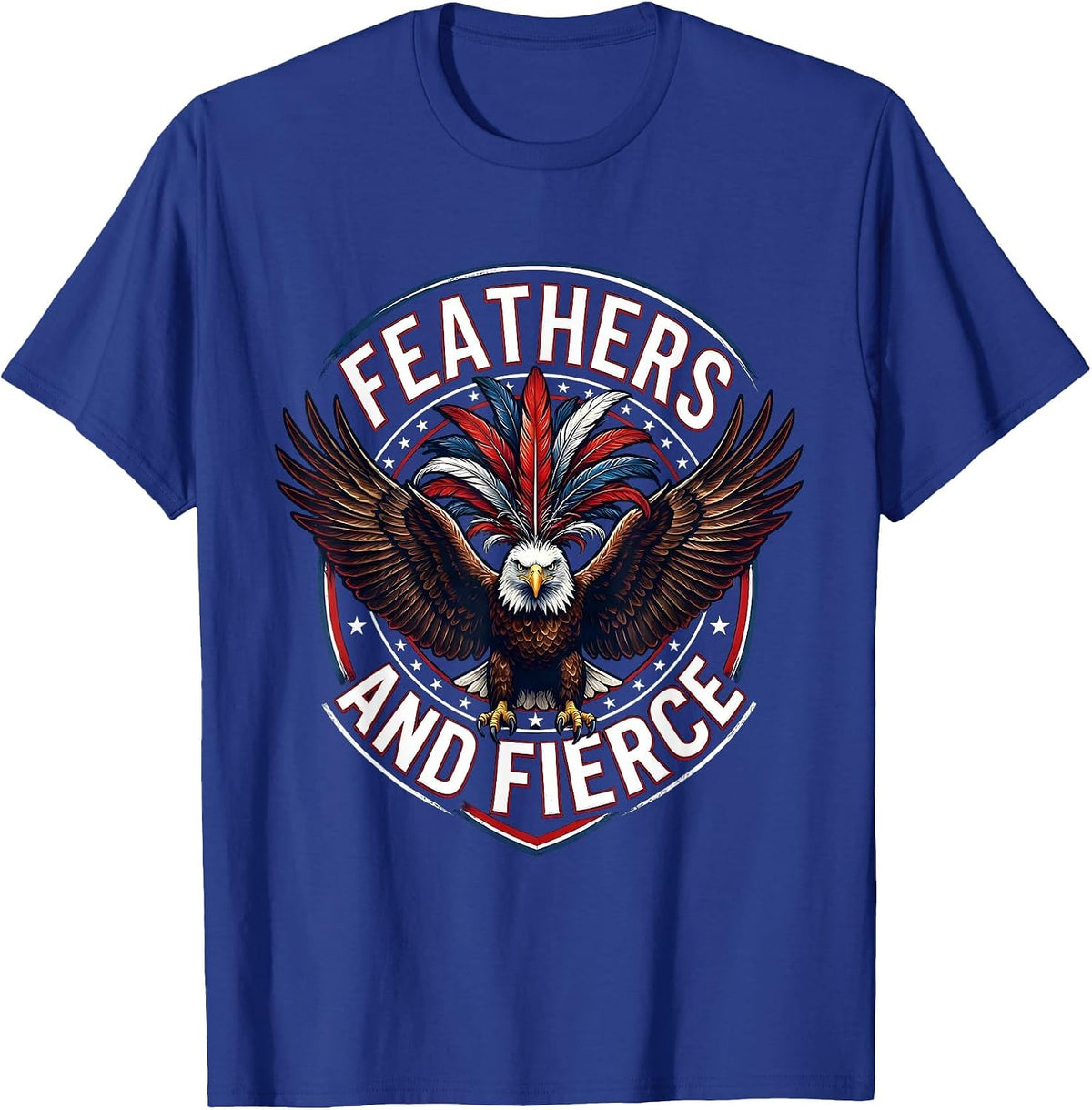 Men's Feathers and Fierce Showgirl Era Design T-Shirt - Royal Blue