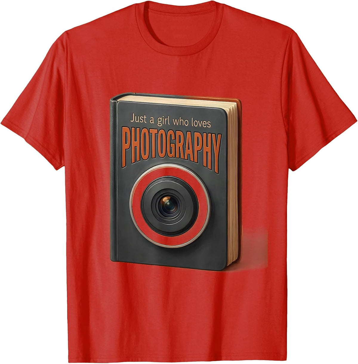 Men's Just A Girl Who Loves Photography Cute Fan Identity Gift T-Shirt - Red