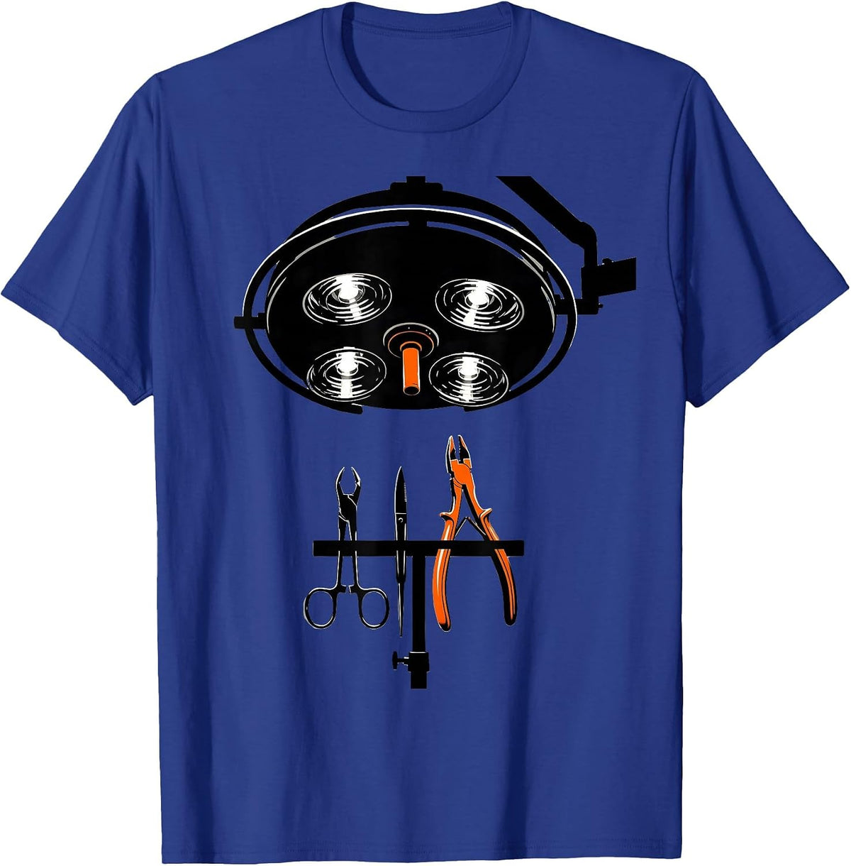 Brutalist Surgical Light Scrub Tech Occupational Pride T-Shirt - Royal Blue