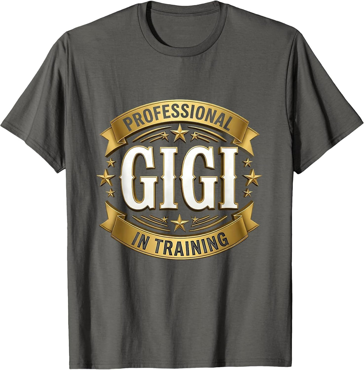Men's Professional Gigi In Training Grandma Design T-Shirt - Asphalt Grey