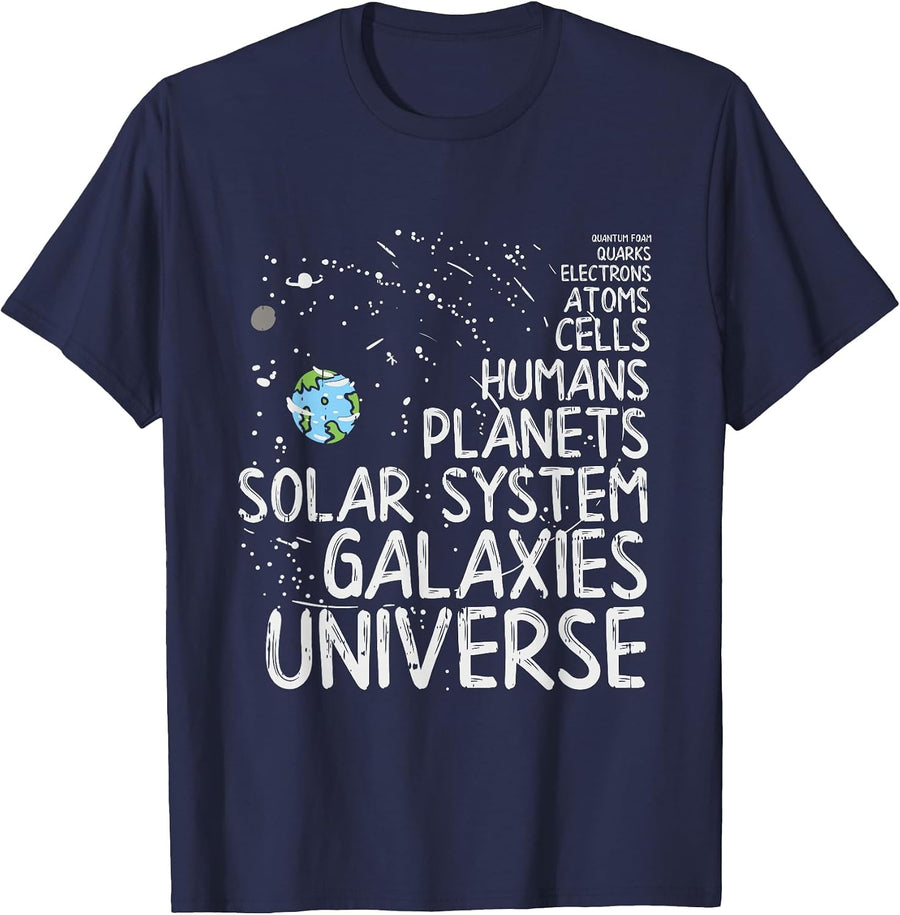Astrophysics Quantum Foam Quarks Electrons Astrophysicist T-Shirt - Navy Blue