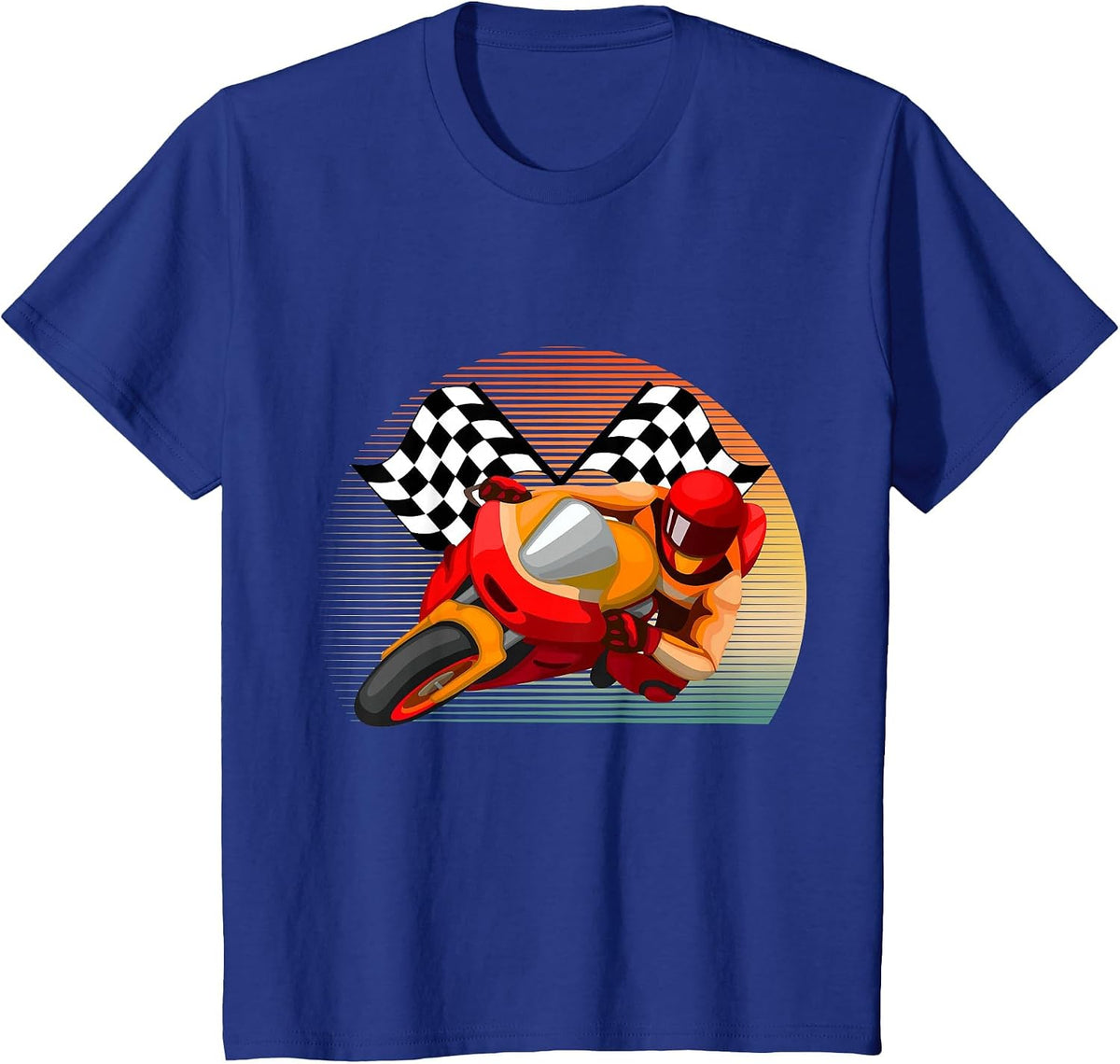 Vintage Retro Style Motorbike Moto GP Sport Racing Fan T-Shirt - Royal Blue