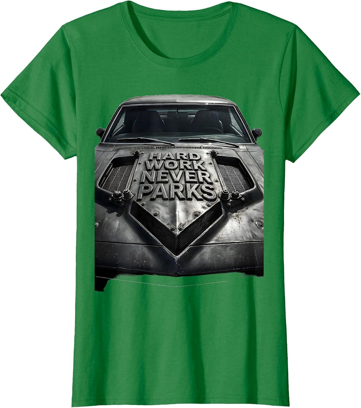 Women's Valley Forge Automotive Hard Work Never Parks T-Shirt - Kelly Green