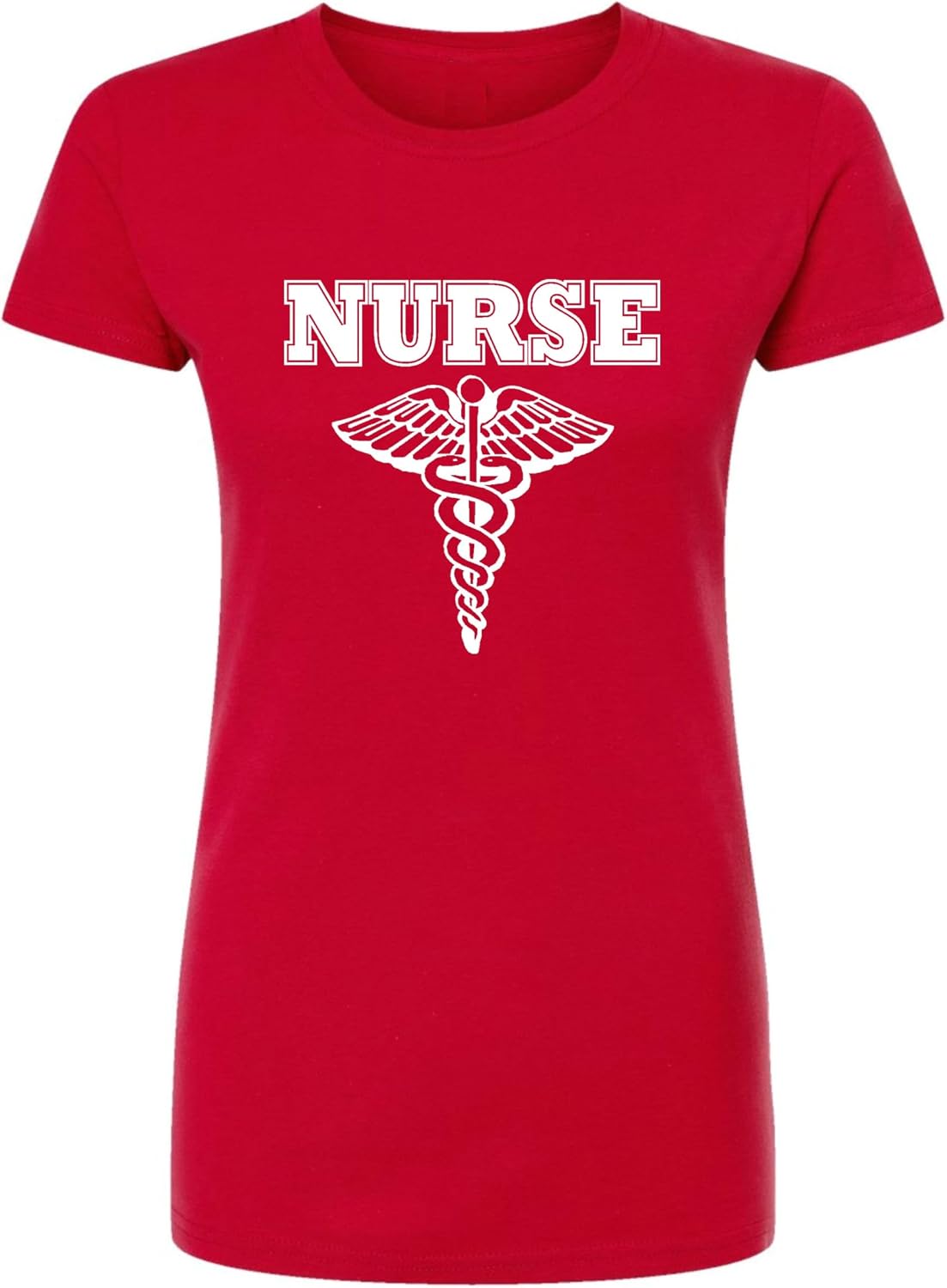 Go All Out Womens Nurse Logo Deluxe Soft T-Shirt - Red